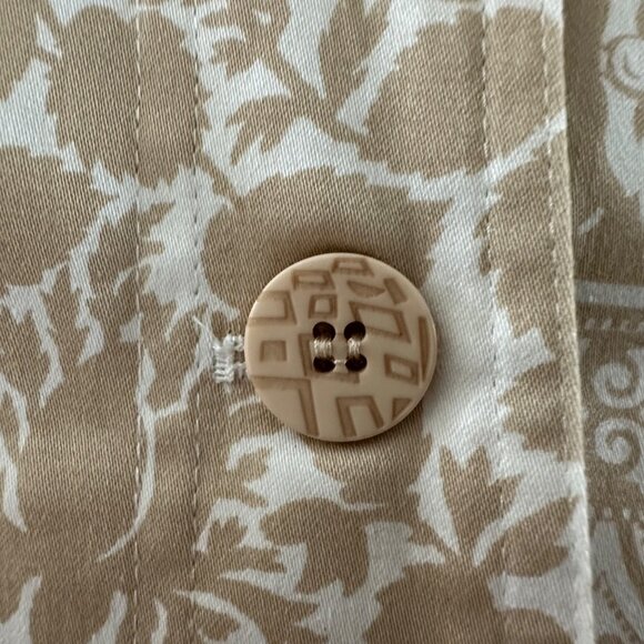 Drapers & Damons Womens Petites Beige Floral Print Jacket 3/4 Sleeve Button-Up 1 - Picture 4 of 12